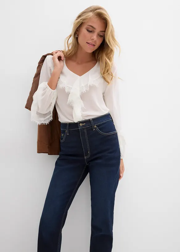Jeans slim fit, vita alta, bonprix