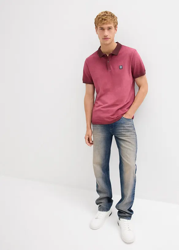Polo in piquet effetto lavato, bonprix