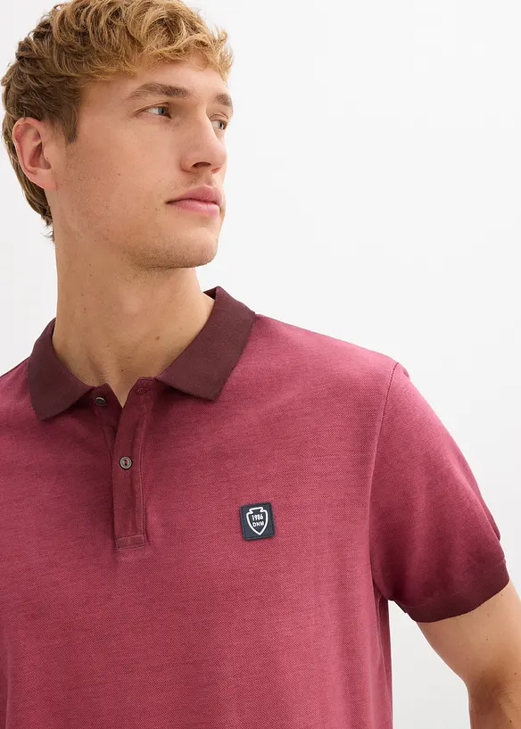 Polo in piquet effetto lavato, bonprix