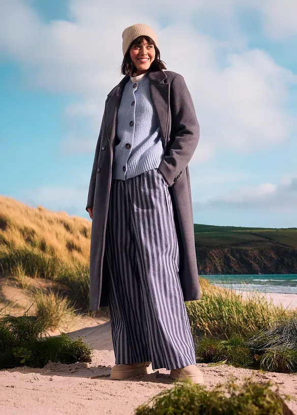 Pantaloni a palazzo in puro cotone, bonprix