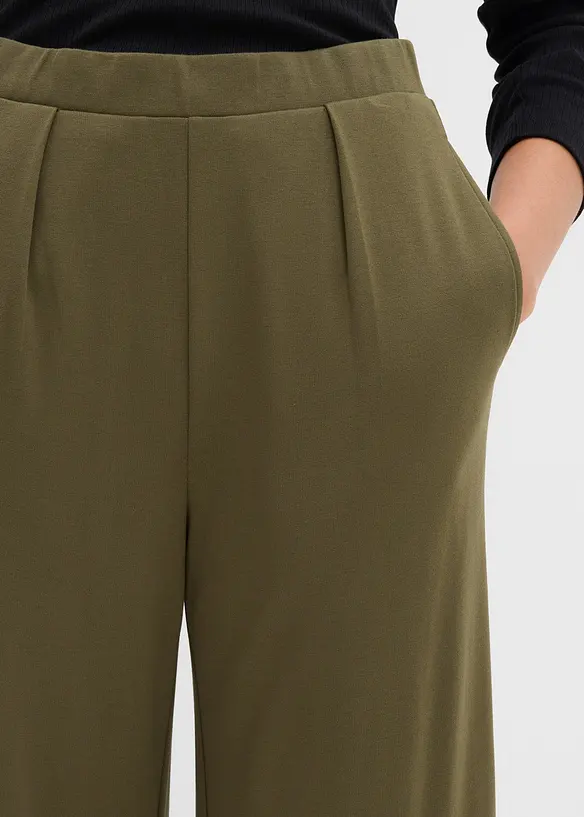 Pantaloni a palazzo in comodo punto di Roma, bonprix