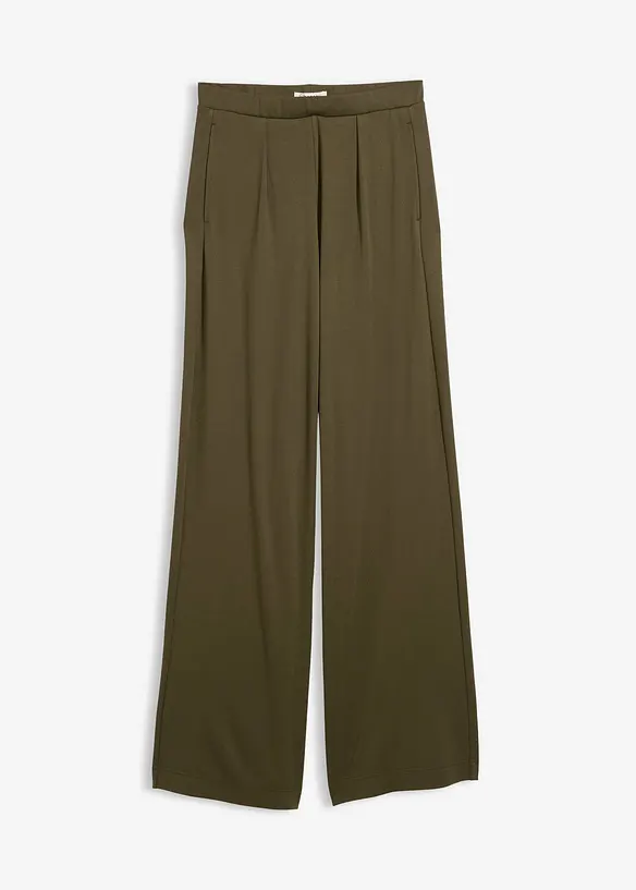 Pantaloni a palazzo in comodo punto di Roma, bonprix