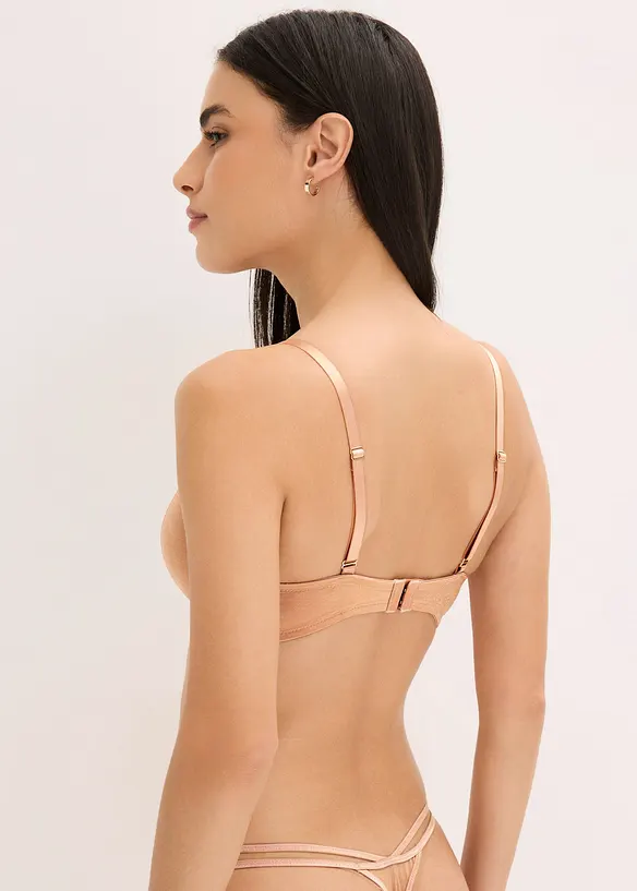 Reggiseno con ferretto in materiale lucido, bonprix