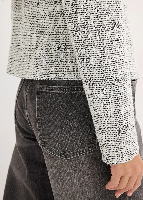 Cardigan in bouclé di cotone, bonprix