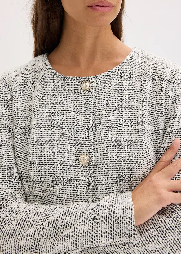 Cardigan in bouclé di cotone, bonprix