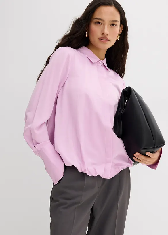 Blusa in satin di misto viscosa, bonprix