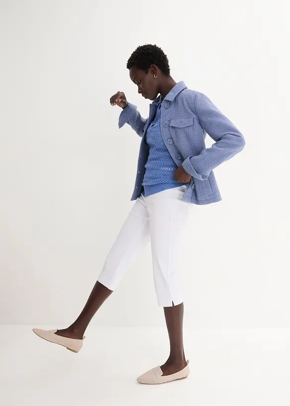 Pantaloni capri elasticizzati con elastico in vita, bonprix