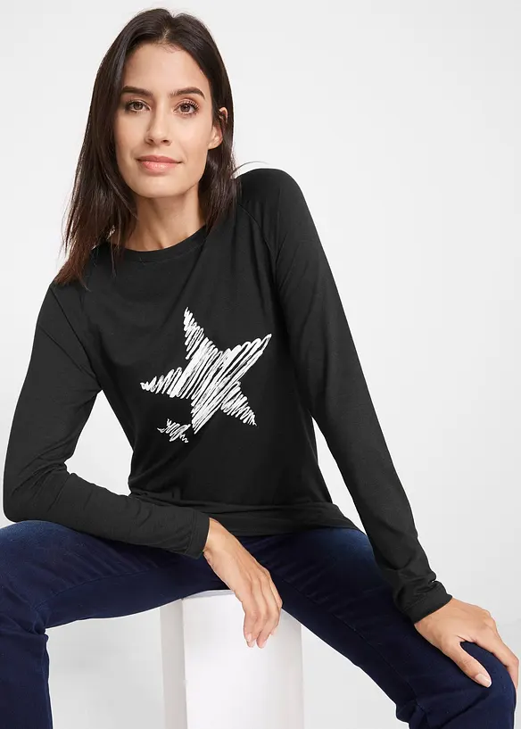 Maglia lunga a maniche  lunghe, bonprix
