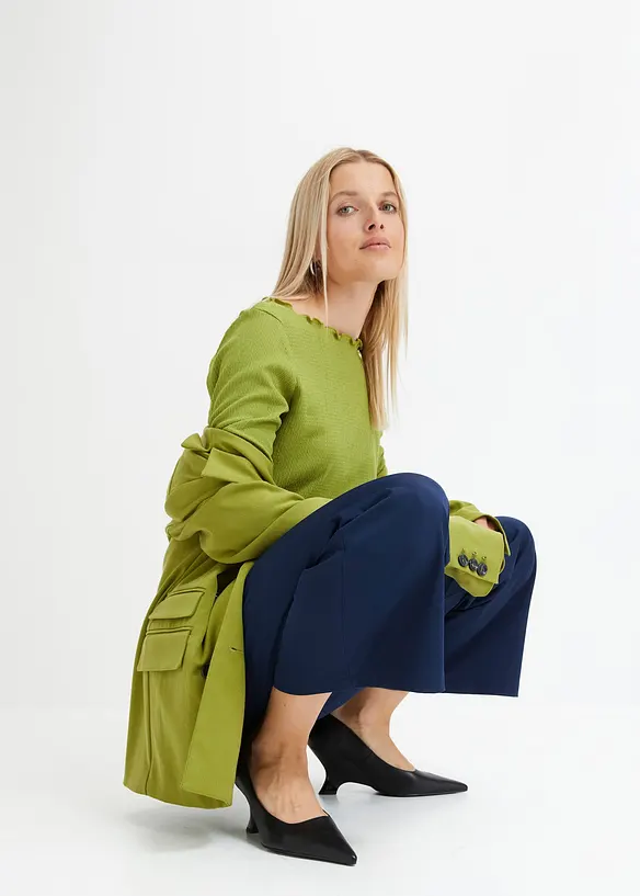 Pantaloni svasati, a vita alta, bonprix
