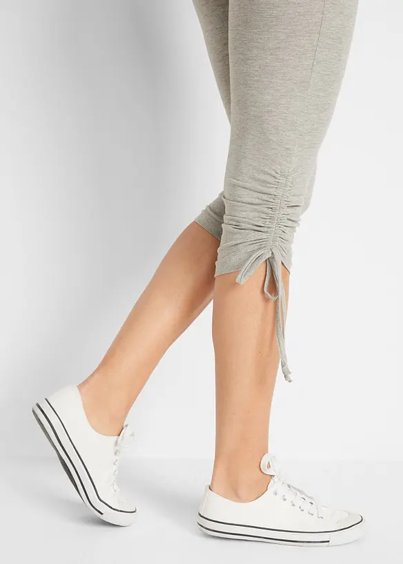 Leggings capri con arricciature (pacco da 2), bonprix