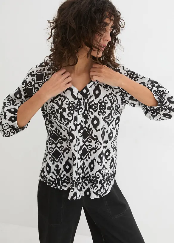 Camicetta in cotone fantasia, bonprix