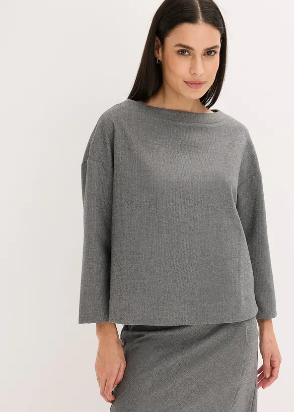 Tunica in tessuto consistente con motivo a spiga, bonprix