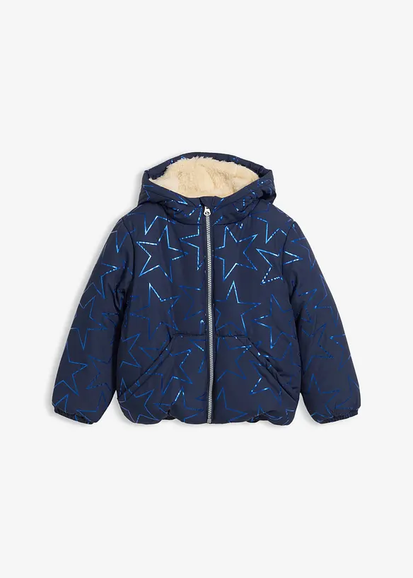 Giacca invernale idrorepellente con fodera teddy, bonprix