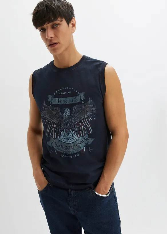 Canotta in puro cotone biologico in look lavato, bonprix