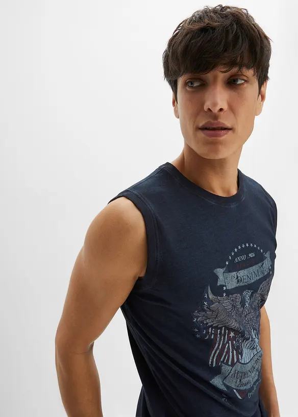 Canotta in puro cotone biologico in look lavato, bonprix