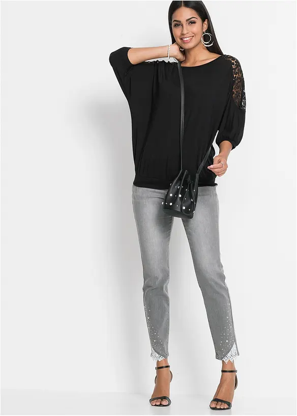 Maglia oversize in misto viscosa, bonprix