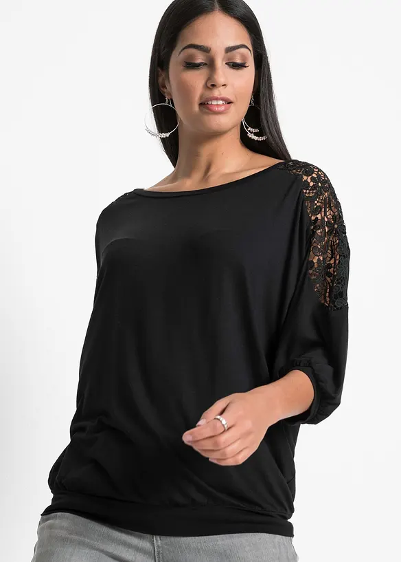 Maglia oversize in misto viscosa, bonprix