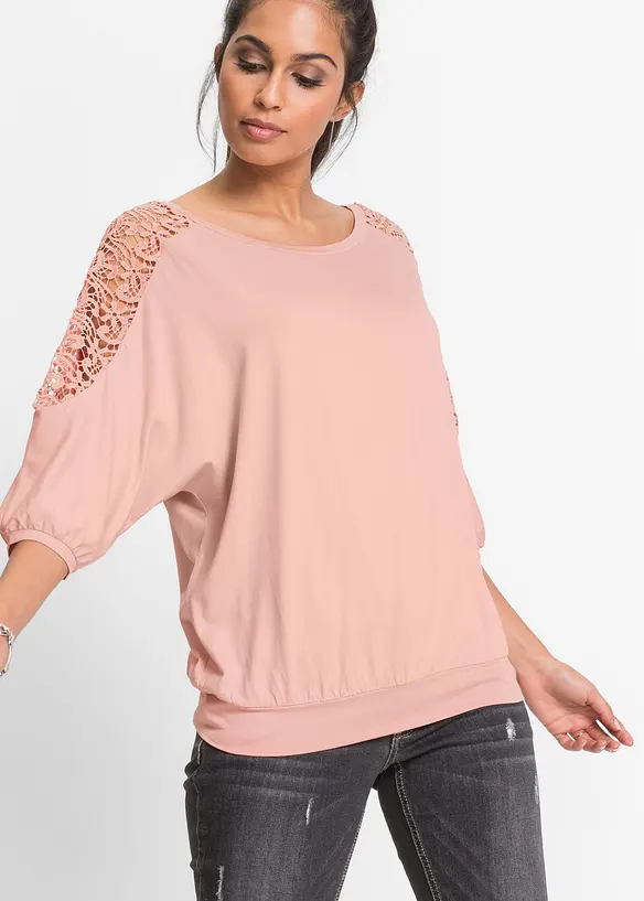 Maglia oversize in misto viscosa, bonprix