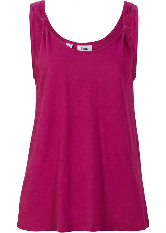 Top di cotone con nodi, bonprix
