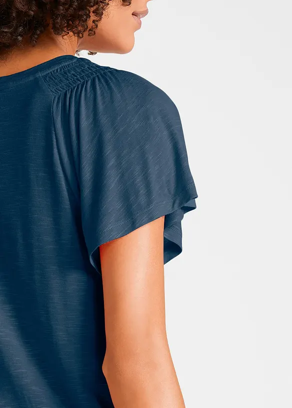 Maglia in filato fiammato con maniche ad aletta, bonprix