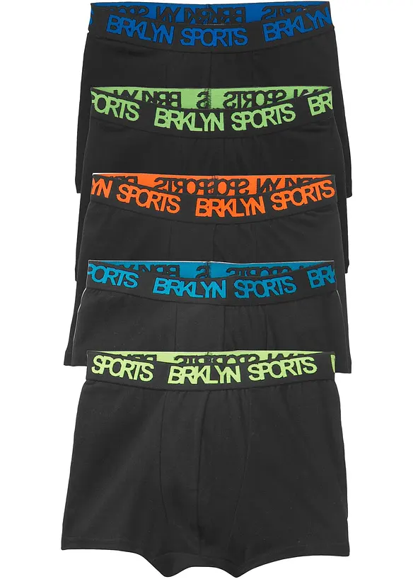 Boxer aderenti con cotone morbido (pacco da 5), bonprix