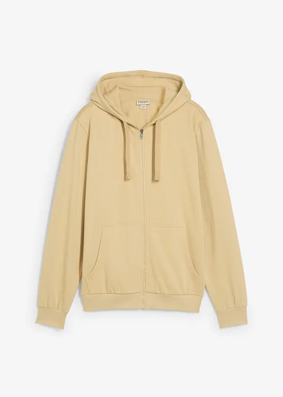 Felpa con zip e cappuccio, bonprix