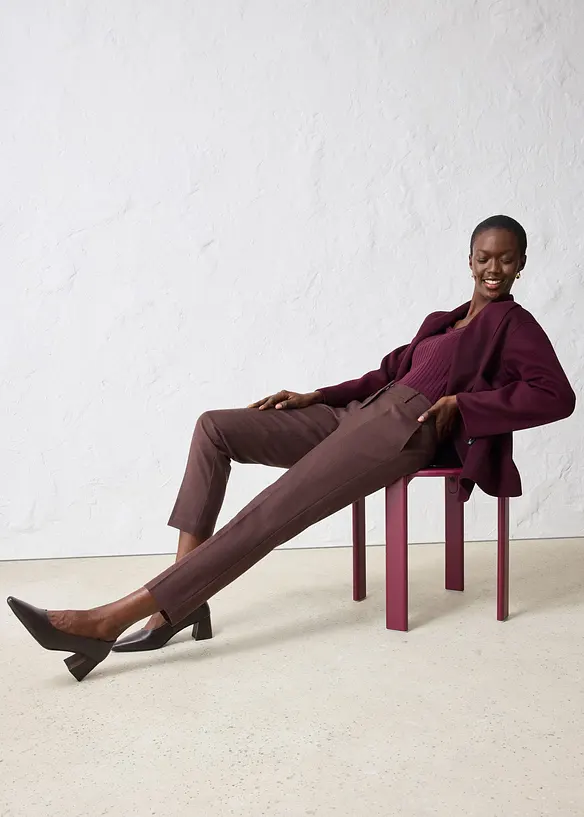 Pantaloni aderenti con lana, bonprix