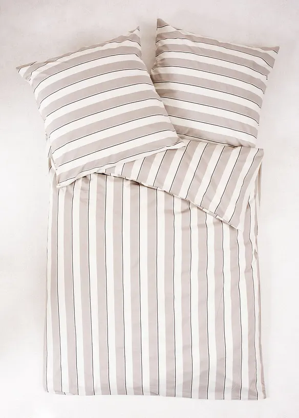 Biancheria da letto in percalle a righe, bonprix