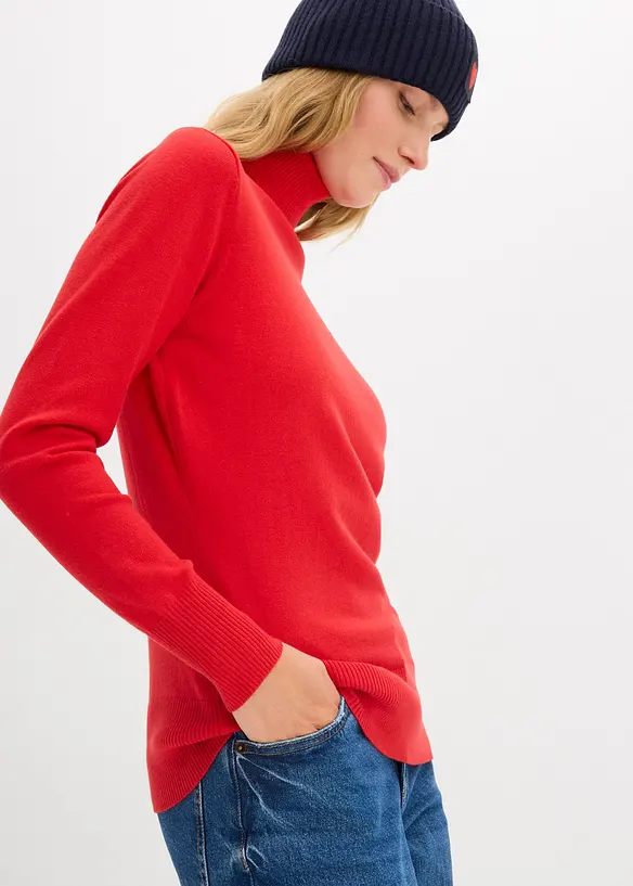Dolcevita basic in filato fine, bonprix