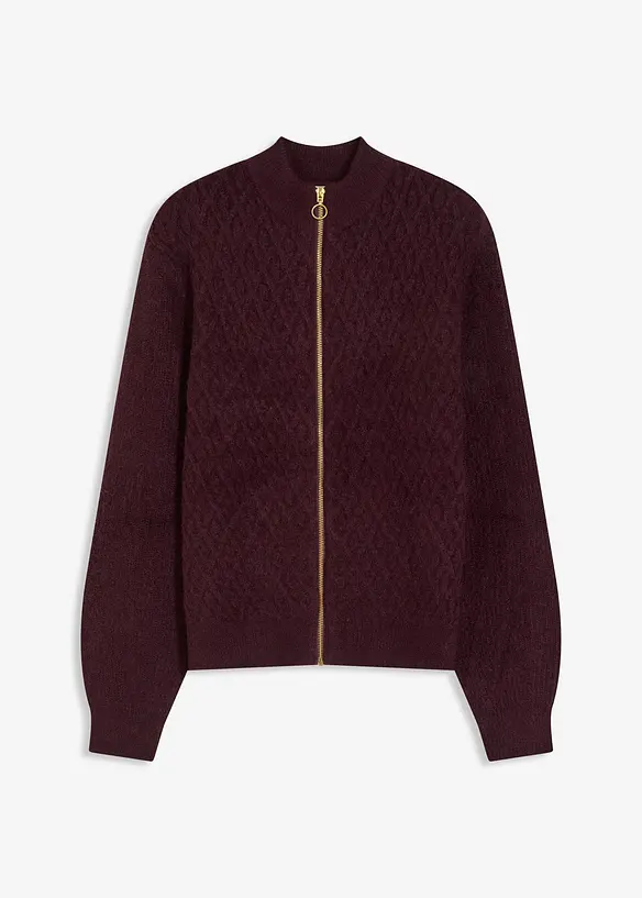 Cardigan con motivo a trecce, bonprix