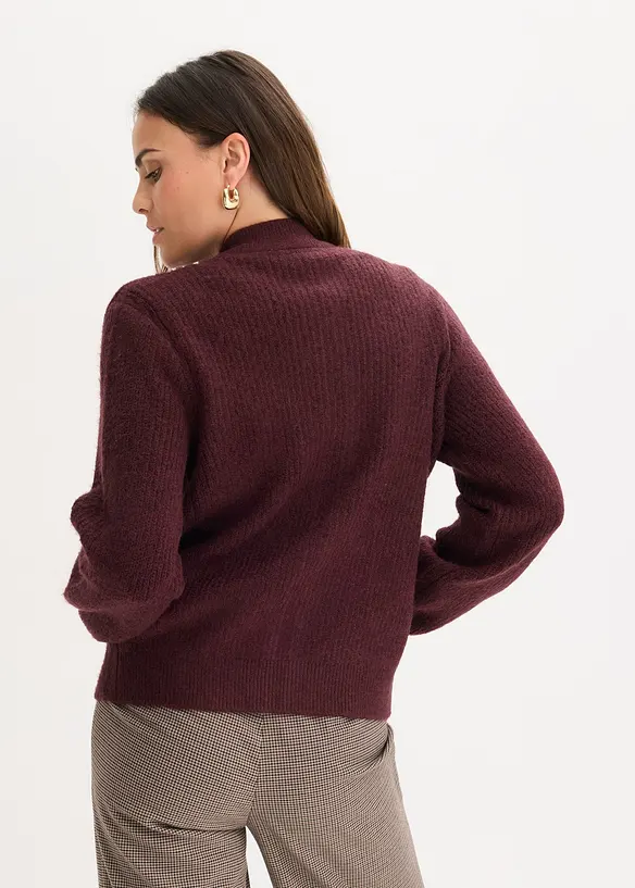 Cardigan con motivo a trecce, bonprix