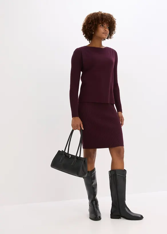 Abito in maglia e sottogiacca (set 2 pezzi), bonprix