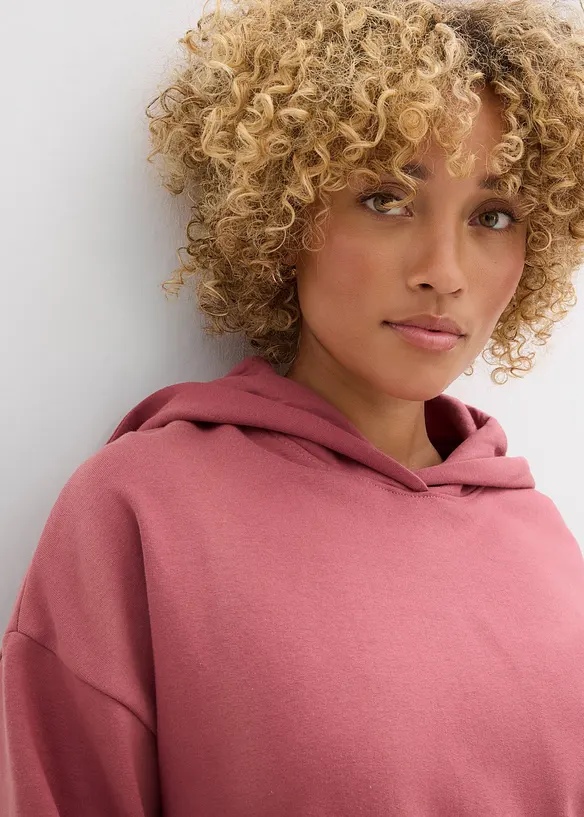 Felpa con cappuccio in puro cotone, bonprix