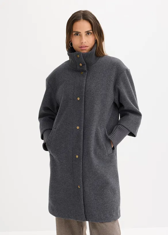 Cappotto corto in simil lana, bonprix