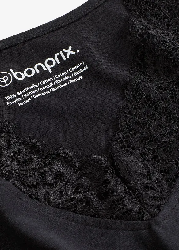 Pigiama con pizzo delicato, bonprix