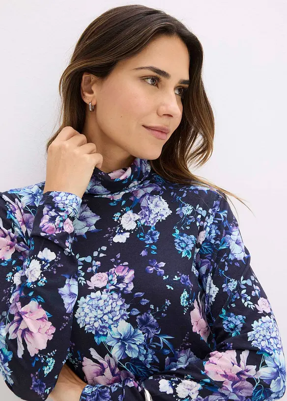 Maglia a maniche lunghe in misto viscosa morbido, bonprix