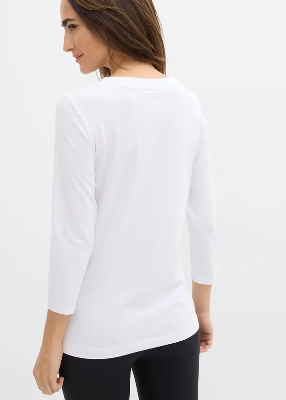 Maglia con maniche a 3/4 e puro cotone biologico, bonprix
