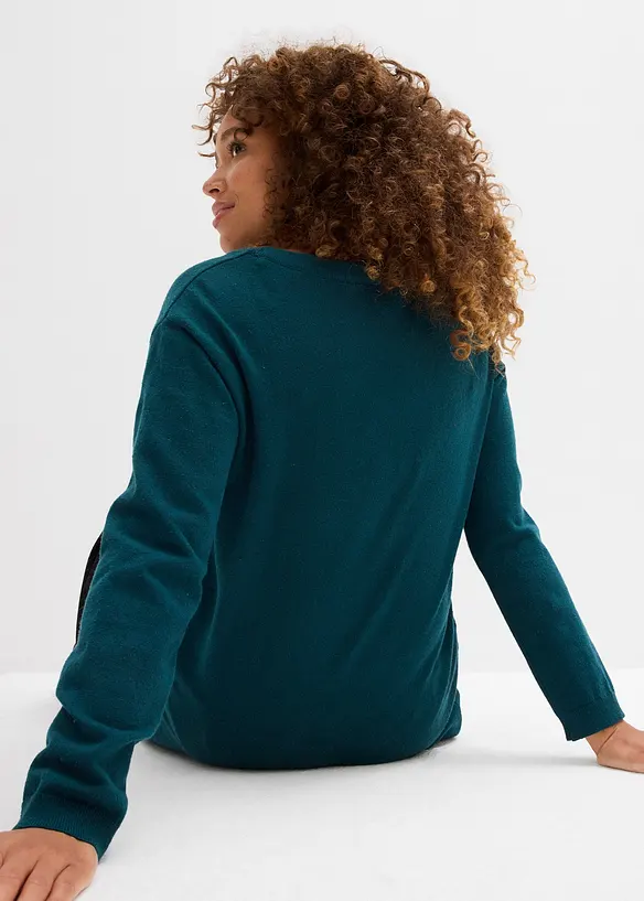 Maglione lungo con cotone riciclato, bonprix