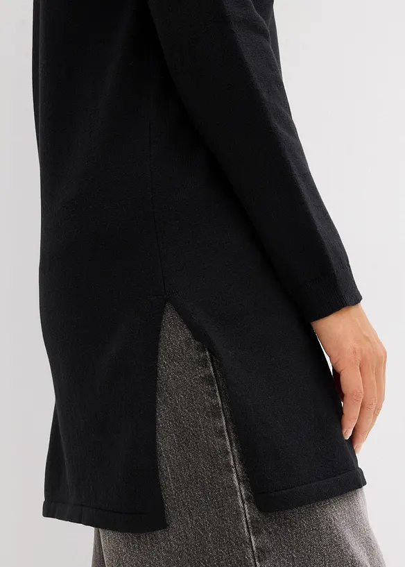 Maglione lungo con cotone riciclato, bonprix