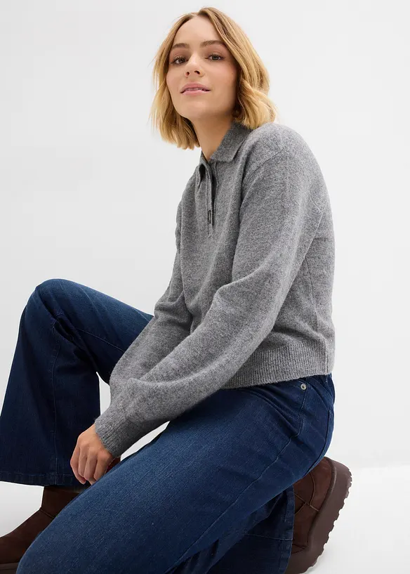 Maglione con colletto, bonprix