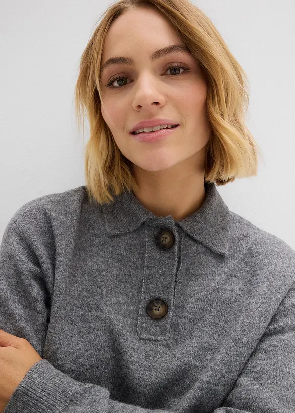 Maglione con colletto, bonprix