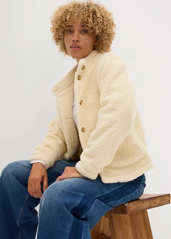 Giacca in pile teddy, bonprix