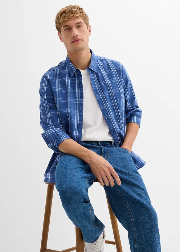 Camicia a maniche lunghe in puro cotone biologico, bonprix