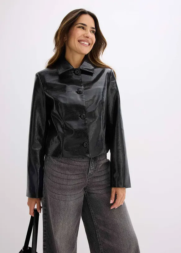 Giacca corta in similpelle, bonprix