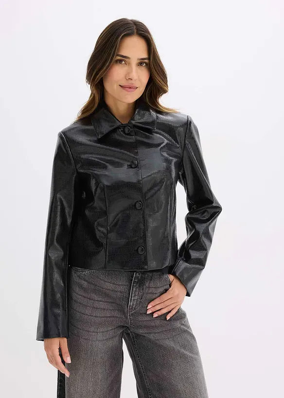 Giacca corta in similpelle, bonprix