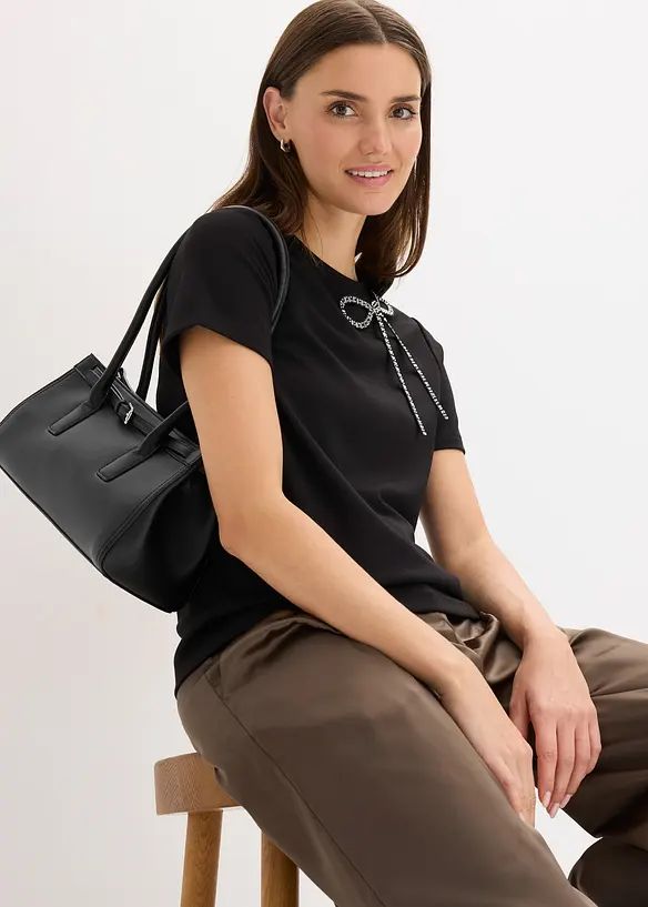 Maglia con applicazione di strass, bonprix