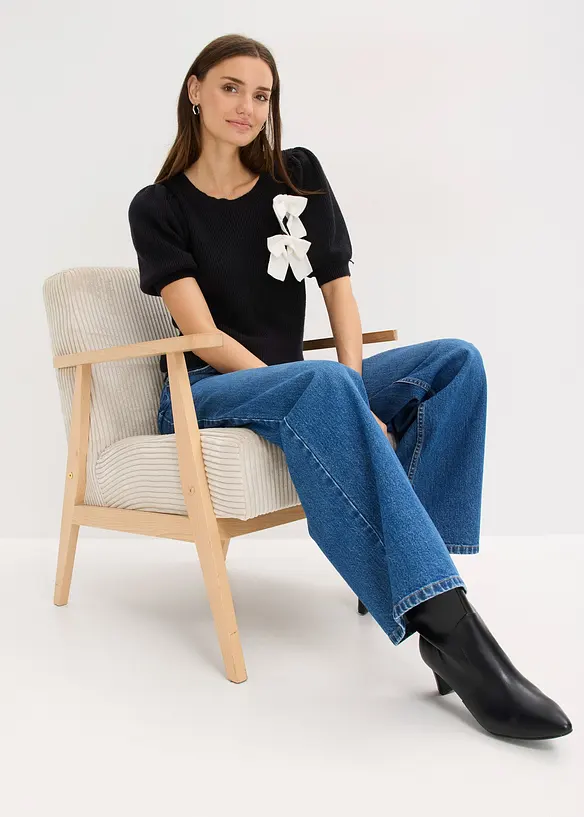 Maglione con fiocchi, bonprix