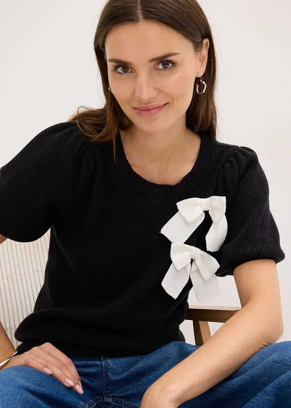 Maglione con fiocchi, bonprix
