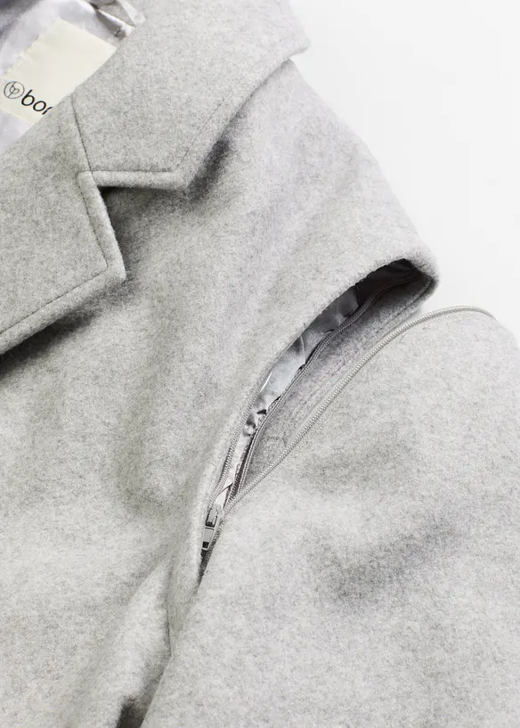 Cappotto morbido con maniche staccabili, bonprix