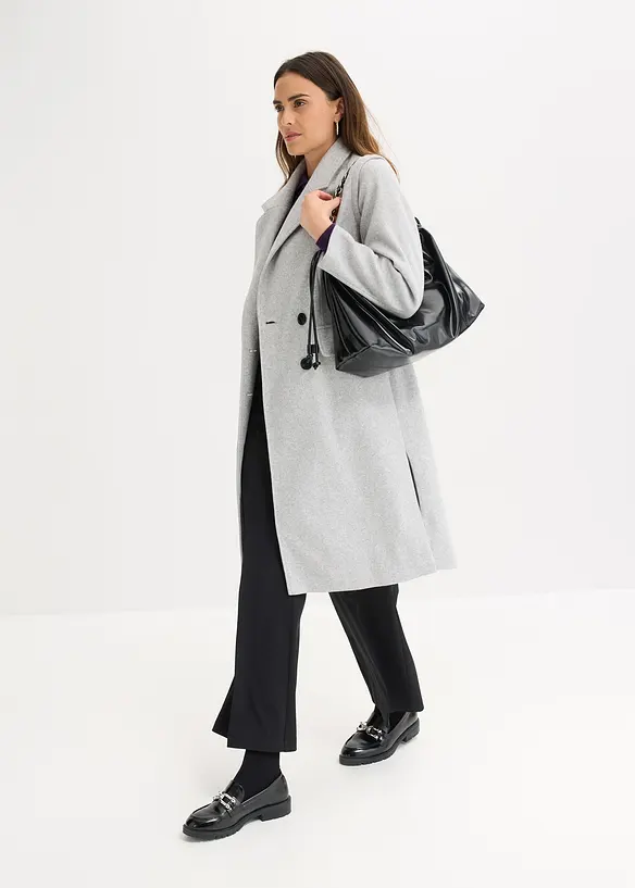 Cappotto morbido con maniche staccabili, bonprix